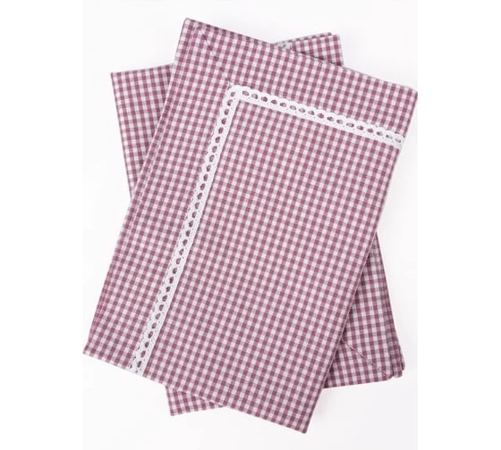 Изображение товара Кухонное полотенце Arya Home Kitchen Line 50x70 2 предмета Soho бордовый 8680943051905