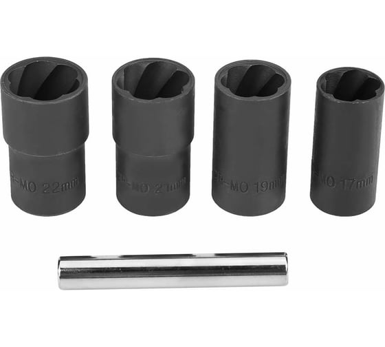 Изображение товара Набор головок 1/2" для поврежденного крепежа 17,19, 21, 22 мм NORM SBN-17-22