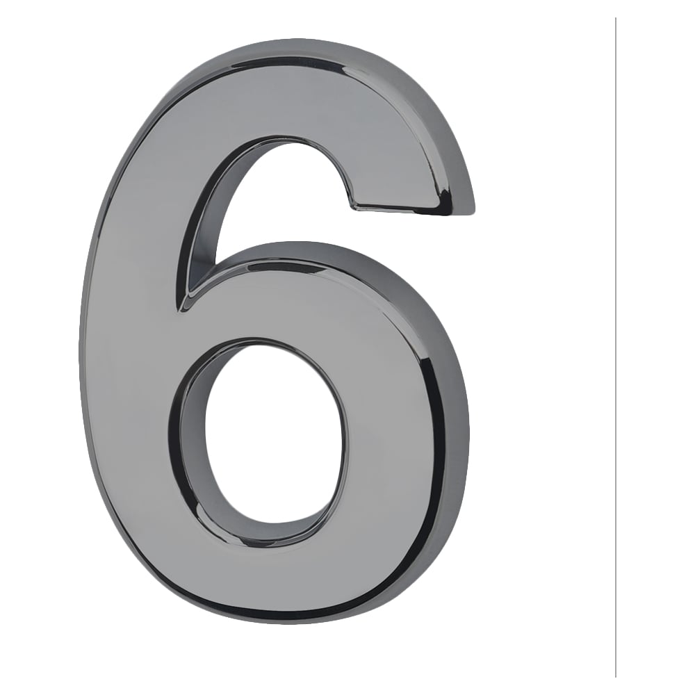 Изображение товара Дверной номер Trodos цифра 6 хромированный классика