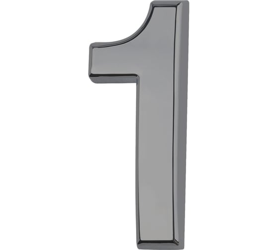 Изображение товара Номер дверной самоклеящийся Trodos цифра "1", классика, хром 209015