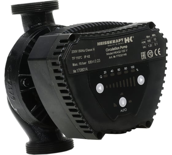 Изображение товара Насос Heisskraft HKA 15-15 B, 1x230 В, G 3/4", PN 10, 80 мм, энергоэффективный, кабель 1.5 м с вилкой 77515160