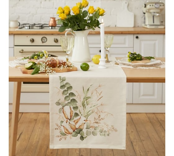 Изображение товара Дорожка на стол Этель Cotton 40x149 см, 100% хл, репс 220 г/м2 10226815