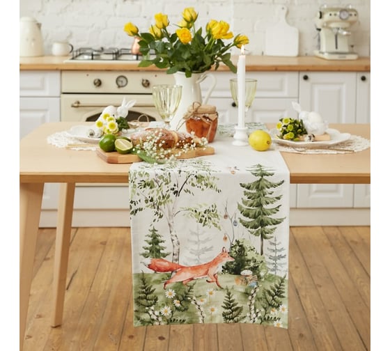 Изображение товара Дорожка на стол Этель Лесная сказка 40x149 см, 100% хл, саржа 190 г/м2 10226788
