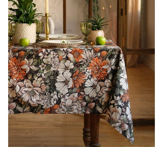 Изображение товара Скатерть Этель Meadow flower 145x180 см, 100% хл, саржа 190 г/м2 7560467