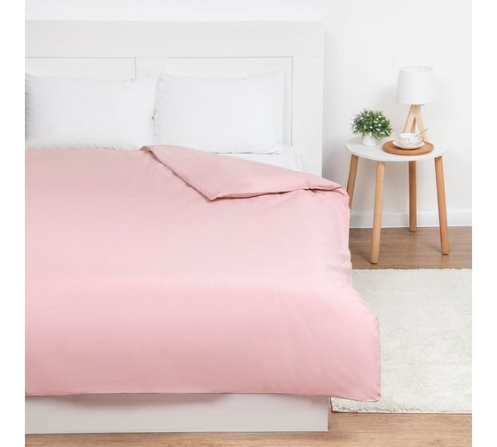 Изображение товара Пододеяльник Этель 175х215, цвет розовый, 100% хлопок, поплин 125г/м2 9241687