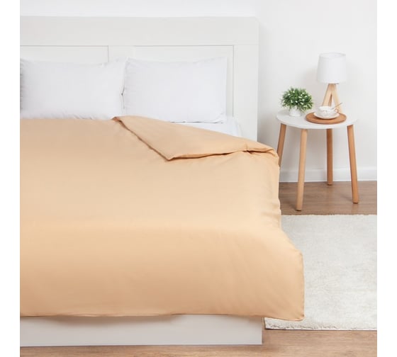 Изображение товара Пододеяльник Этель 145х215, цвет бежевый, 100% хлопок, бязь 125г/м2 9046065