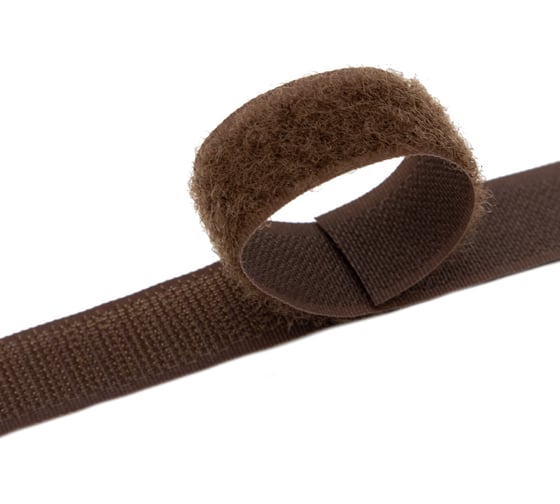 Изображение товара Контактная пришивная лента Hobby&pro липучка велкро крючок и петля, 2x25 см, темно-коричневый 549707/00031 549707_00031