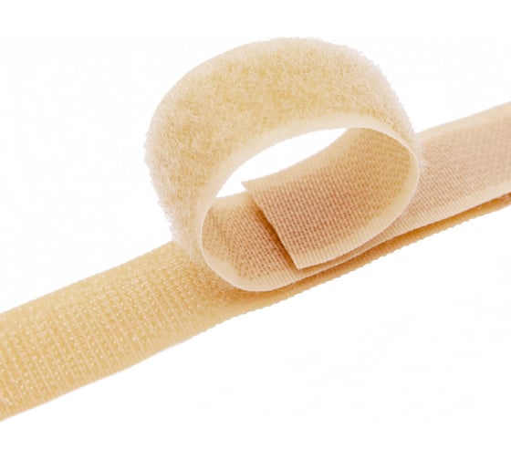 Изображение товара Контактная пришивная лента Hobby&pro липучка велкро крючок и петля, 2x25 см, светло-коричневый 549707/00018 549707_00018