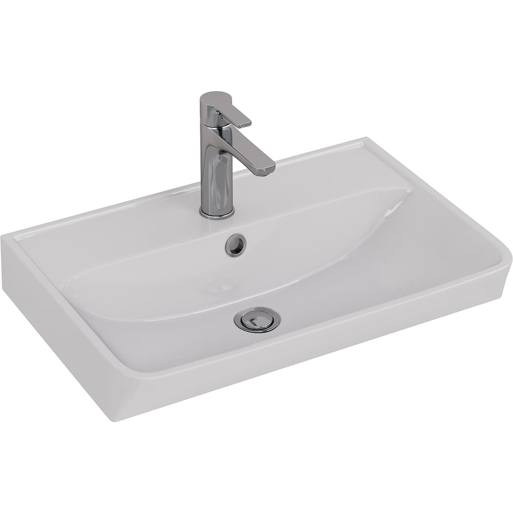 Изображение товара Керамическая раковина Lemark NEON 60 прямоугольная белая для ванной