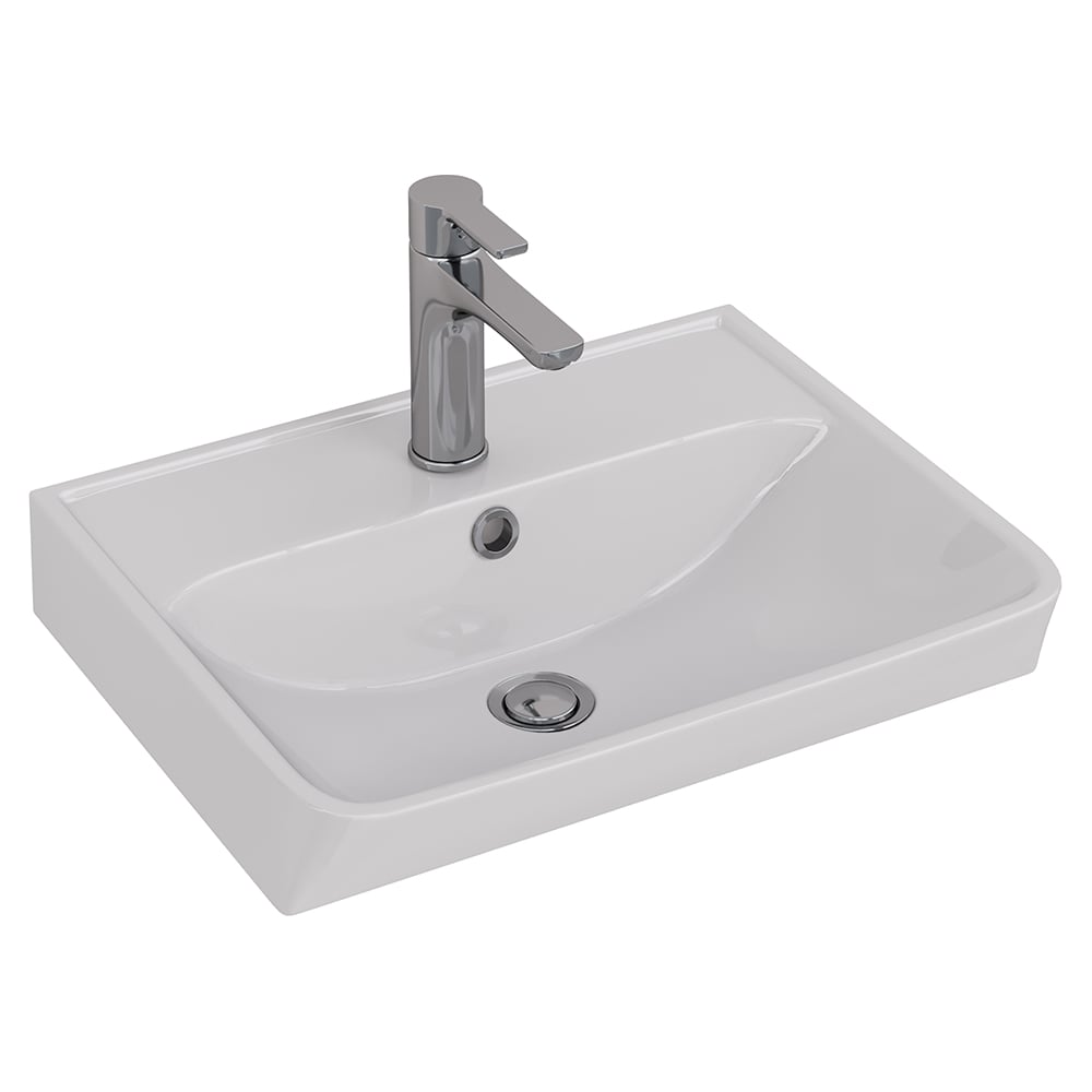 Изображение товара Керамическая раковина Lemark NEON 50 для ванной комнаты белая