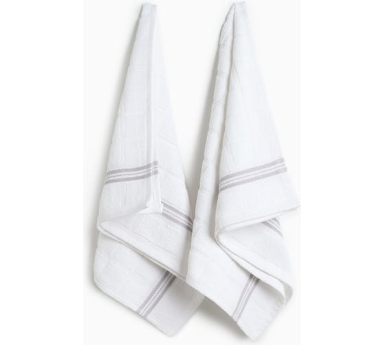 Изображение товара Набор полотенец Этель Эстетика 43x66см - 2 шт, цвет белый, хл. 100% 10421013