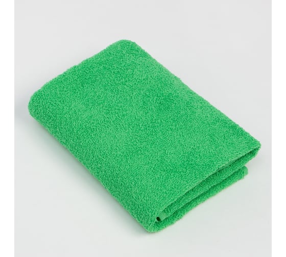 Изображение товара Полотенце махровое Экономь и Я 30х60 см, цвет зеленый, 100% хлопок, 350 гр/м2 9273001