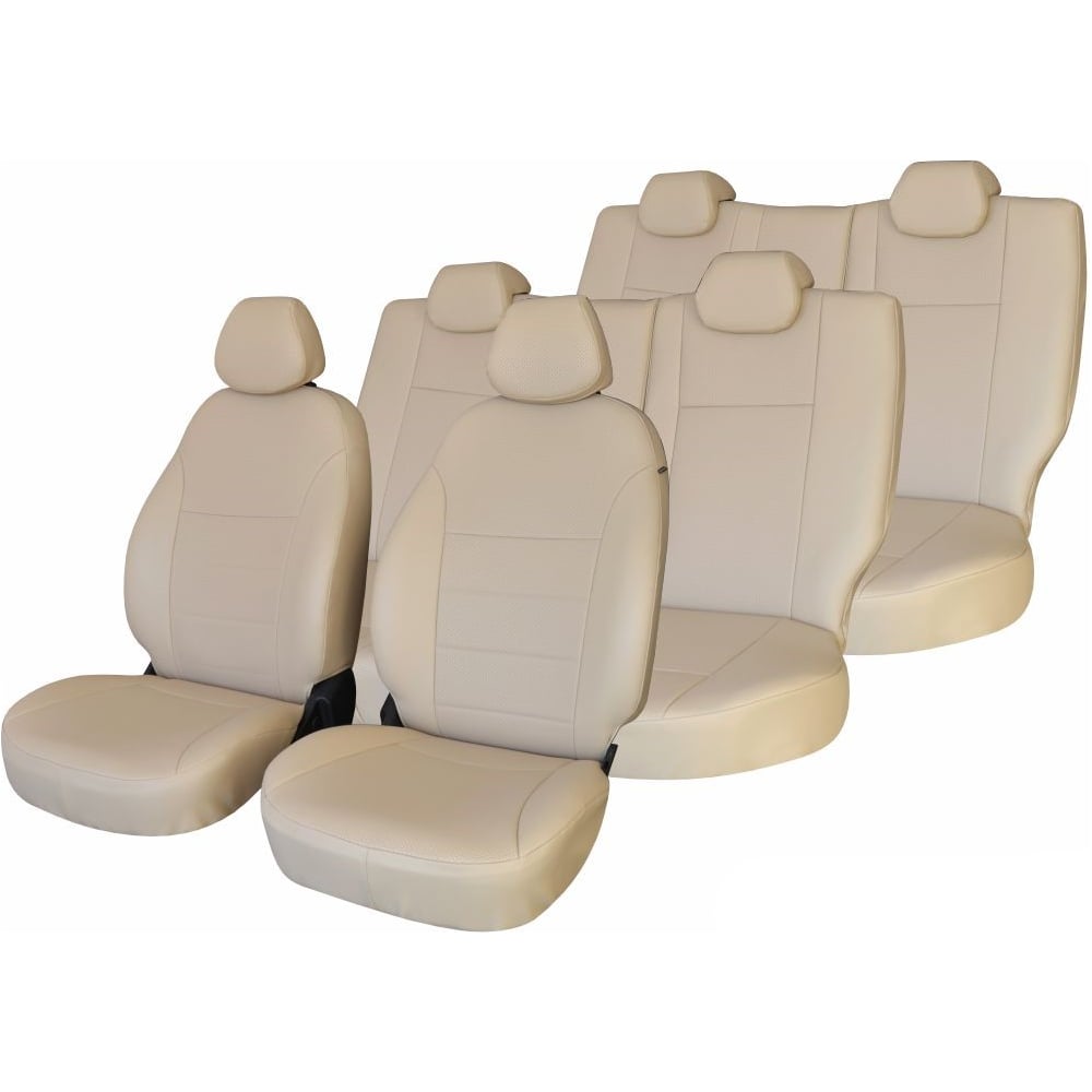 Изображение товара Чехлы на сиденья DEFLY Toyota Land Cruiser J200 2007-2015 эко кожа бежевые