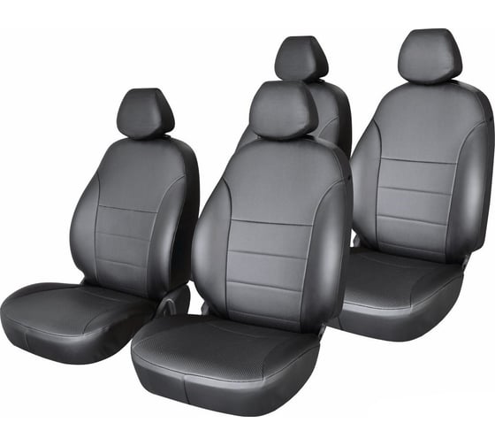 Изображение товара Чехлы на сиденья DEFLY Honda Stepwgn, 2015-2021, 6 мест, капитанские кресла, экокожа черная Hon7-7-2K