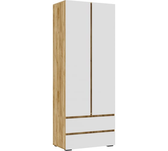 Изображение товара Шкаф Элла ШК 01 белый / дуб крафт золото Woodville 548001
