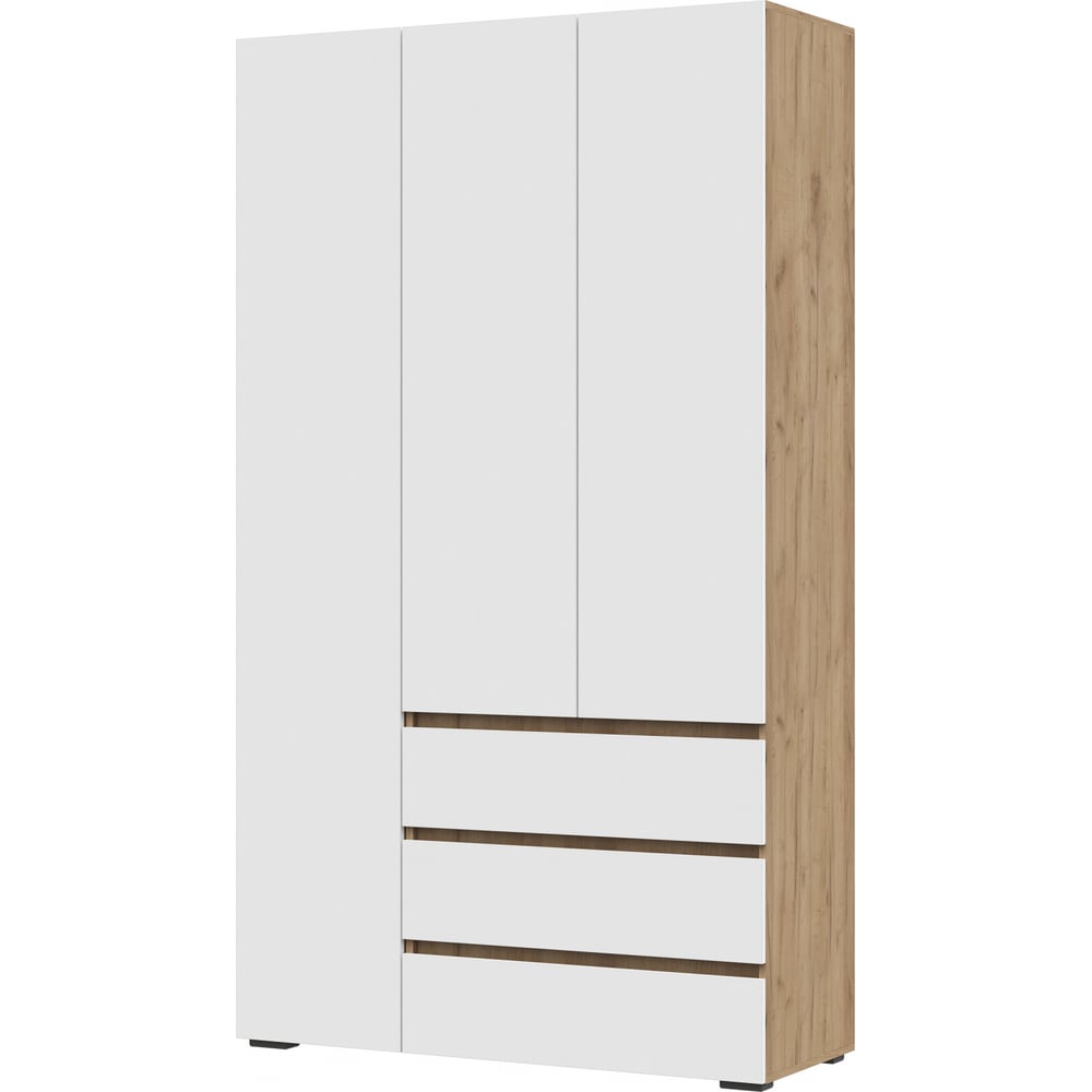 Изображение товара Шкаф Элла ШК 06 белый дуб крафт золото Woodville