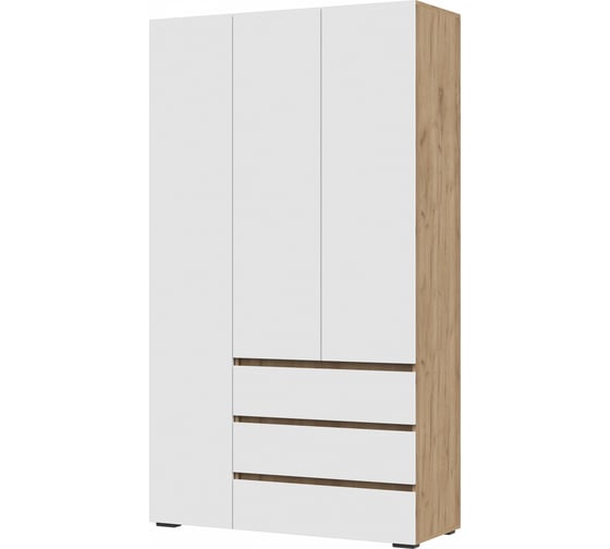 Изображение товара Шкаф Элла ШК 06 белый / дуб крафт золото Woodville 548011