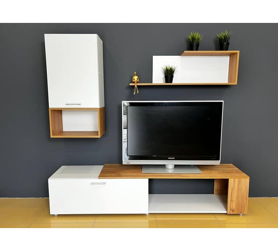 Изображение товара Готовая гостиная Одди белый / дуб золотой Woodville 554967