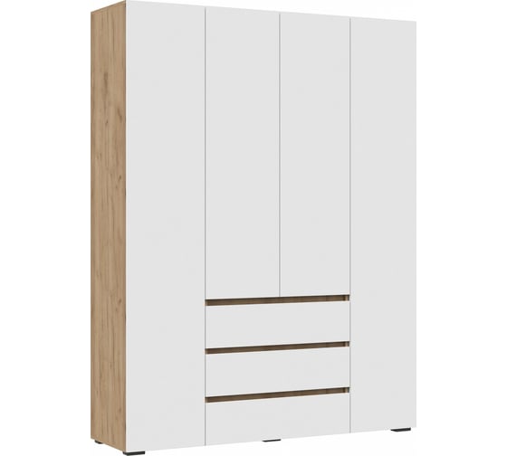 Изображение товара Шкаф Элла ШК 05 белый / дуб крафт золото Woodville 548009