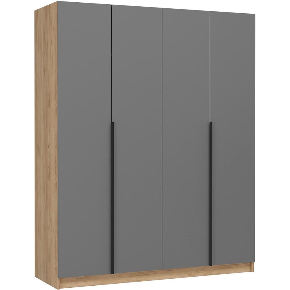 Изображение товара Шкаф Широн 1600 графит серый с дуб крафт золото Woodville