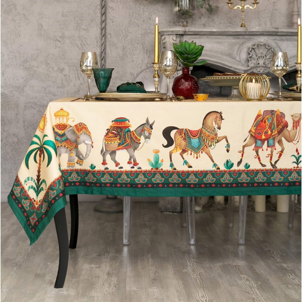 Изображение товара Скатерть Этель Нью-Дели 110x145cm из саржи современный дизайн нескользкая