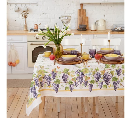 Изображение товара Скатерть Этель Provence d=150 +/-3 см, 100% хл, саржа 190 гр/м2 5572821