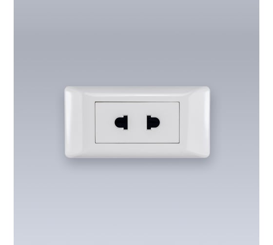 Изображение товара Розетка мебельная маленькая ELEGANZ Без выключателя. Белая. 81*41*28, 1шт 2000mini