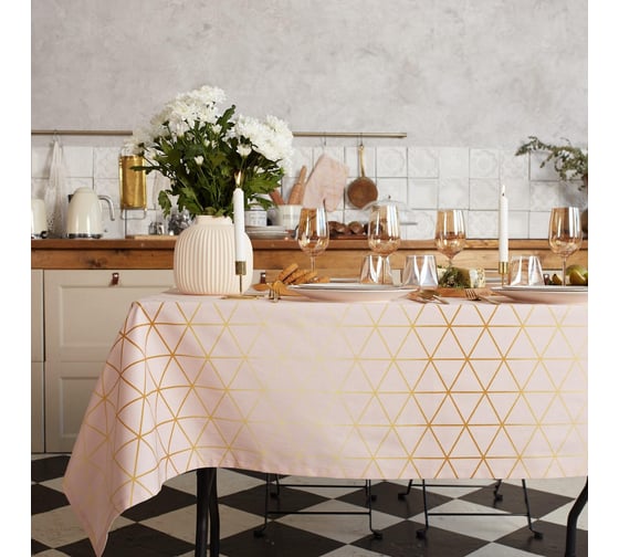 Изображение товара Скатерть Этель Real Beauty 146x180см, 100% хл, саржа 190 гр/м2 5511181
