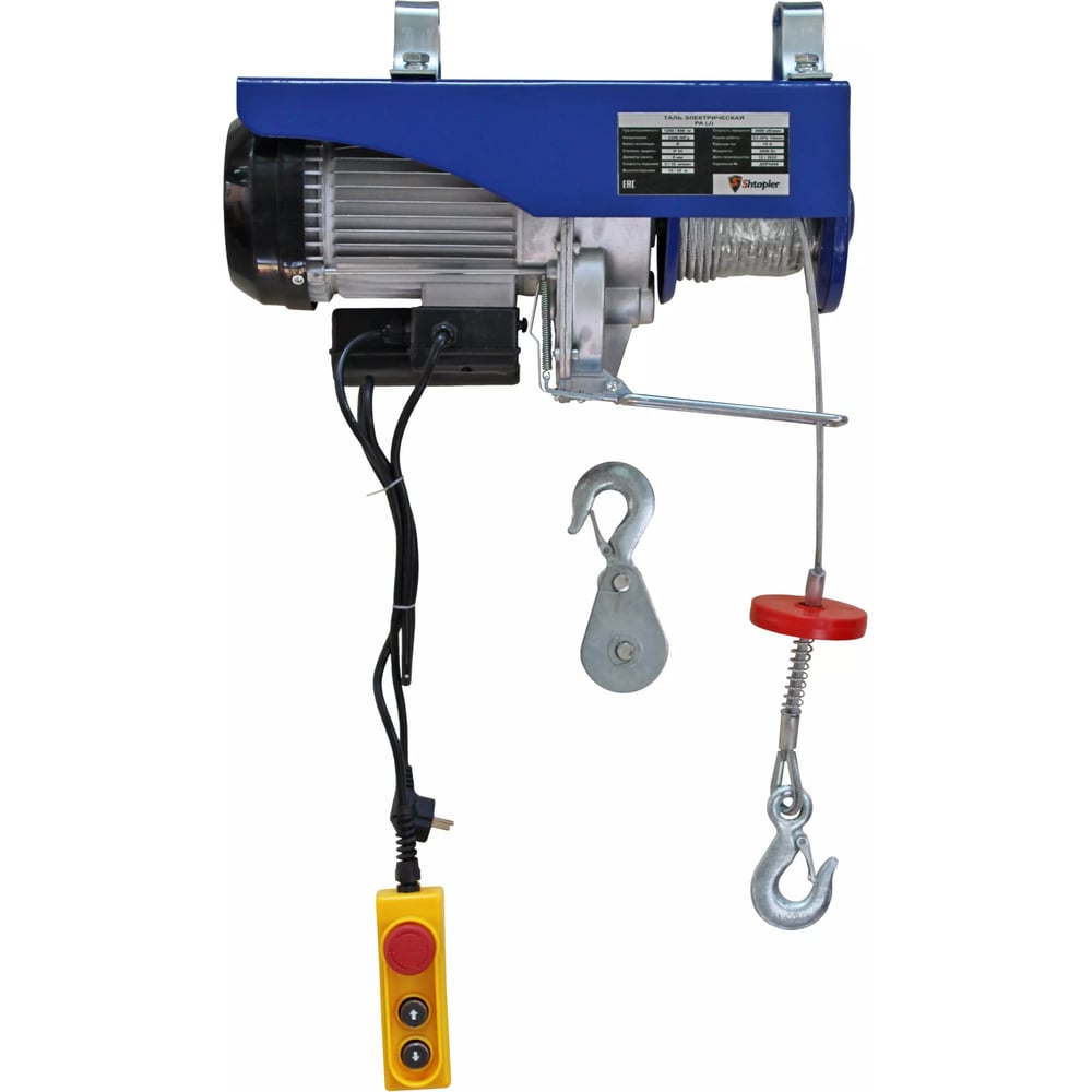 Изображение товара Электрическая стационарная таль Shtapler PA 1200/600кг 12м мощная и надежная
