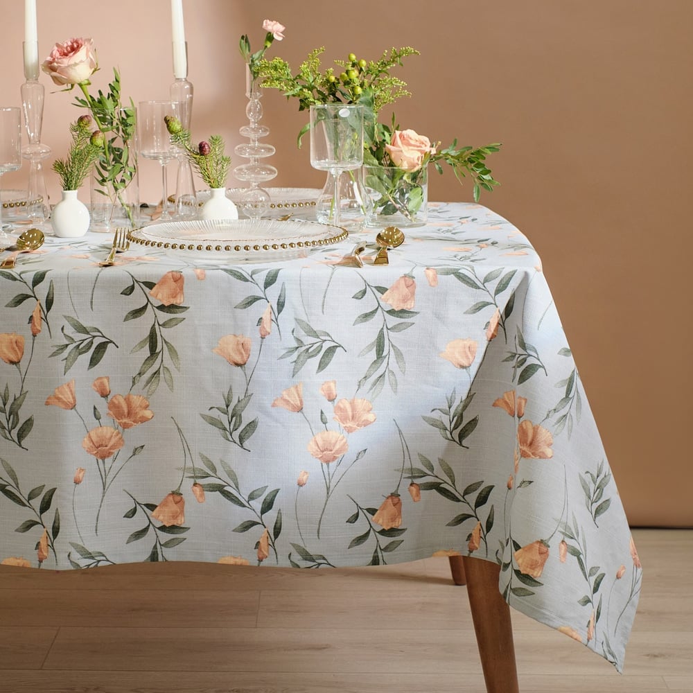 Изображение товара Скатерть Этель Yellow poppies 149x250 см из хлопка репс с нескользящей поверхностью