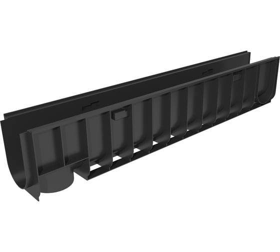 Изображение товара Водоотводный лоток Gidrolica DN 100, 1000х146х185 мм - пластиковый, кл. С250 802