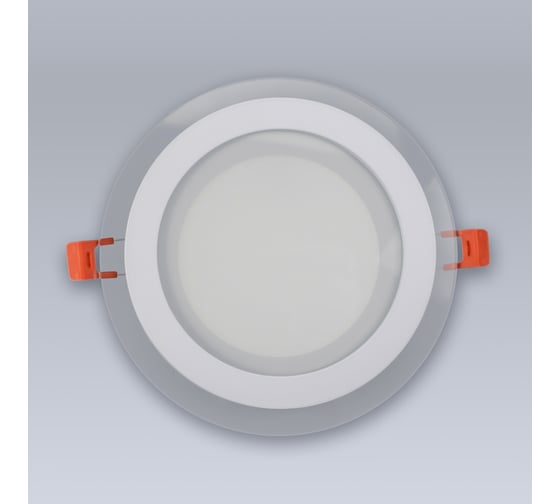 Изображение товара Светодиодный встраиваемый светильник ELEGANZ СТЕКЛО Круг 12W холодный 6000К 220V, 1шт 1811