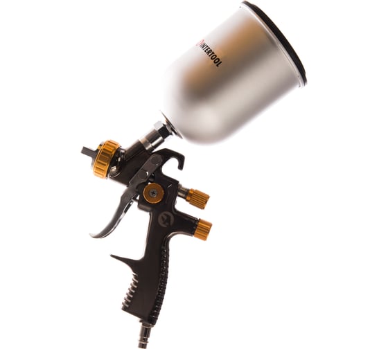 Изображение товара Пневматический краскопульт INTERTOOL LVLP BRONZE, форсунка 1.8мм, бачок 600 мл, PT-0135