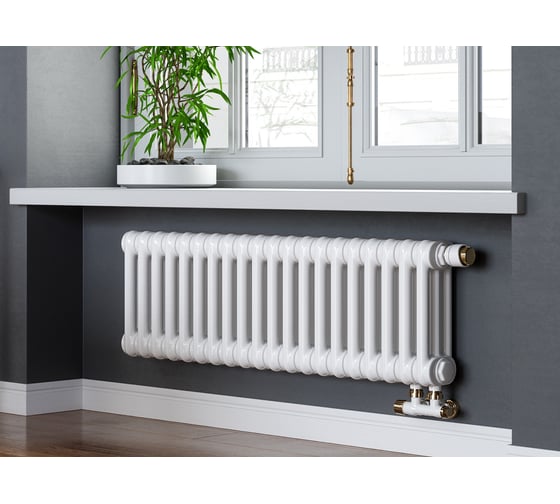 Изображение товара Вертикальный стальной радиатор GUARDO Pilon 300x1014 мм, 22 секций, S=11м², нижнее подключение 3T-0300 22 NK