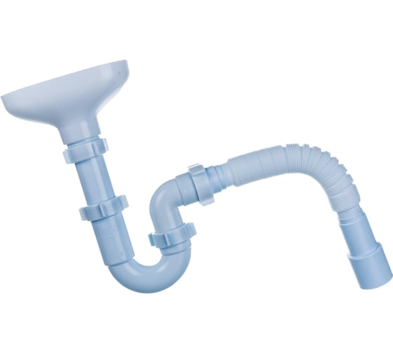 Изображение товара Сифон АНИ Пласт трубный, с разрывом струи 1 1/2''x40, гофрированный 40х40/50 вып/воронка DR0115 025-0516