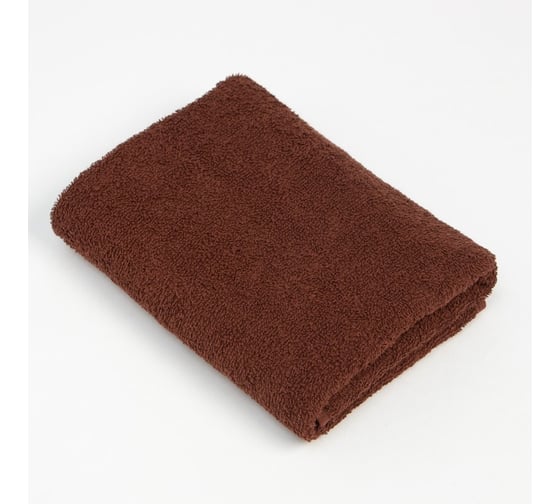 Изображение товара Полотенце махровое Экономь и Я 30х60 см, цвет шоколадный, 100% хлопок, 350 гр/м2 9273005