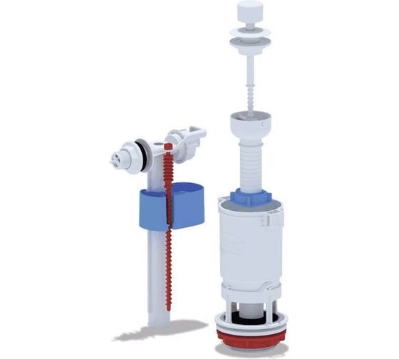 Изображение товара Арматура для бачка АНИ Пласт набор боковое подключение, белый шток, 1 режим эконом WC4050 023-2648