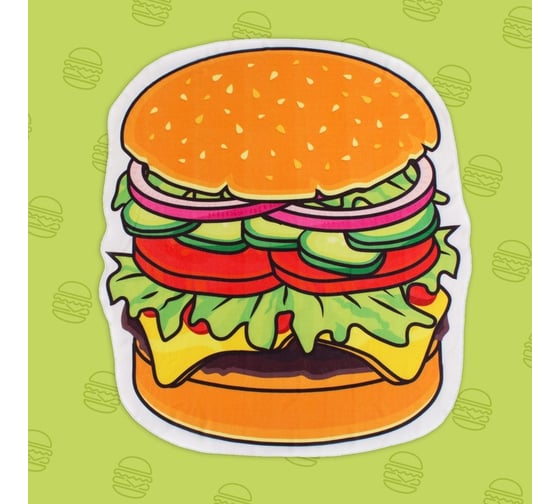 Изображение товара Полотенце пляжное Этель Гамбургер 133x154 см, 100% п/э 4300840