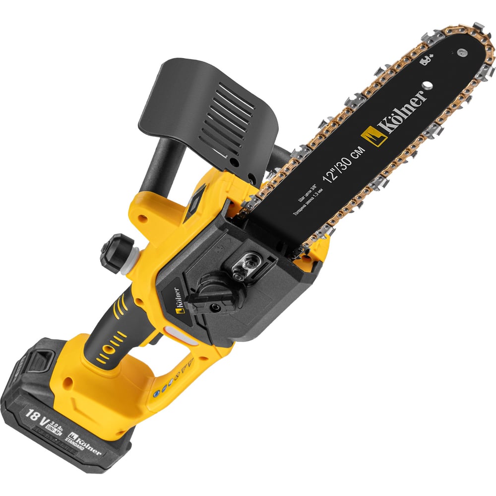 Изображение товара Цепная аккумуляторная пила Kolner 18V UNI-M Standard, 25 см, 2 аккумулятора