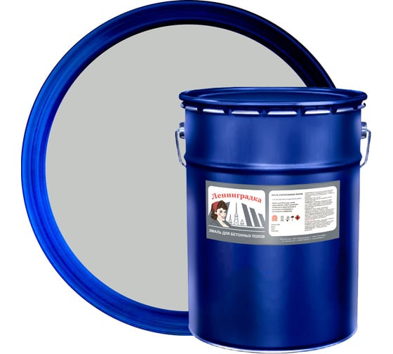 Изображение товара Износостойкая краска для бетонных полов Ленинградка АК 114, 20 кг серый 833