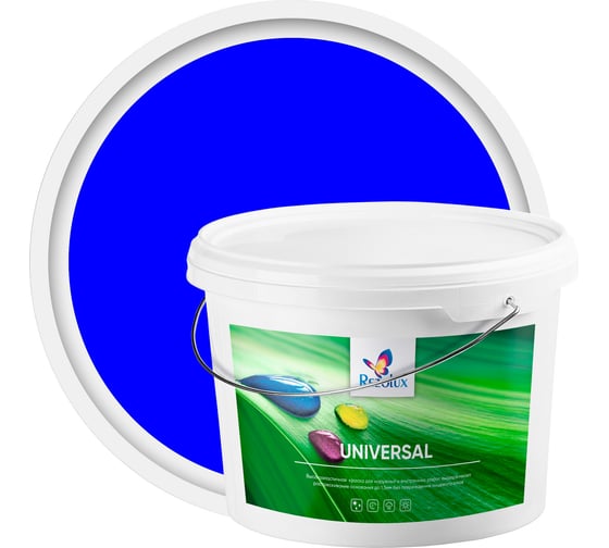 Изображение товара Резиновая краска Резолюкс Universal, 7 кг ярко-синий RAL5005 1500