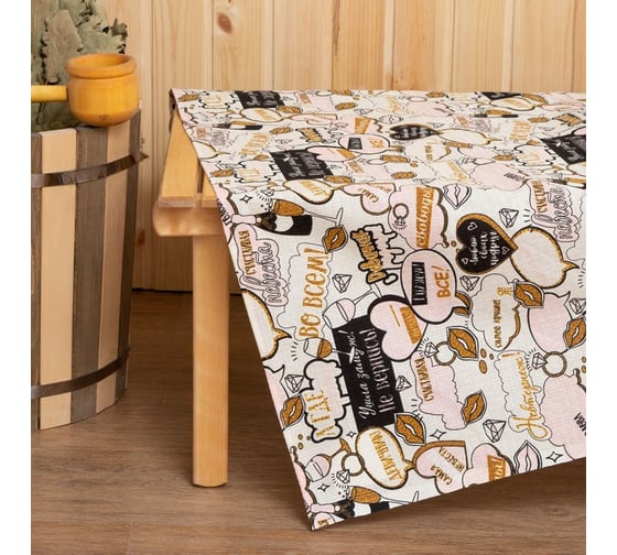 Изображение товара Простыня банная Этель Девичник 150x180 см, вафля 200г/м2, 100% хл 5928220