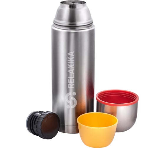 Изображение товара Термос Relaxika 102, 1 л, 2 чашки, стальной, R102.1000.1