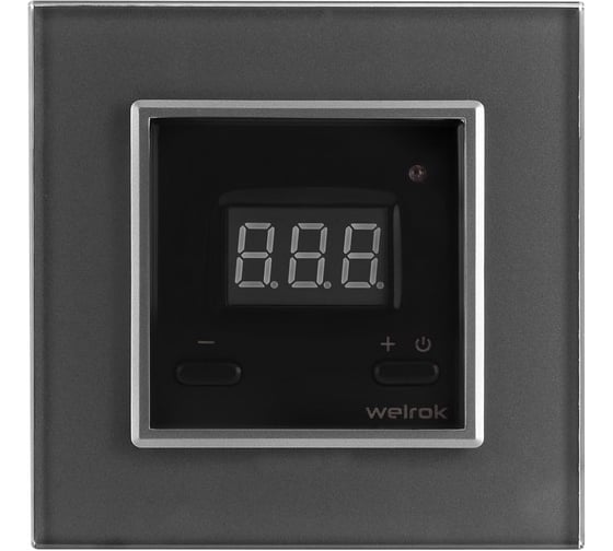 Изображение товара Терморегулятор LIVOLO Welrok ST для рамки  с электронным управлением, датчик пола 3 м, цвет черный с серой рамкой WST-C701TM-12 GY