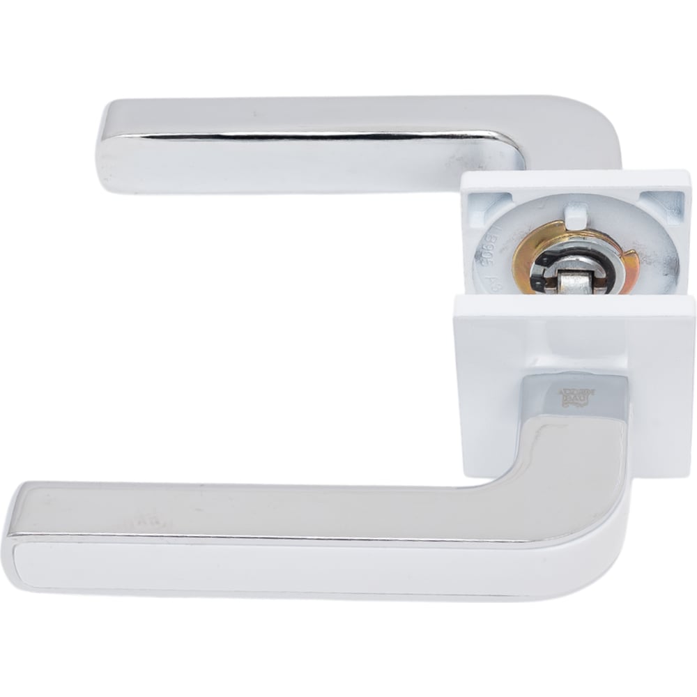 Изображение товара Дверная ручка ADDEN BAU фалевая на квадратной накладке PIEZA S-565 WHITE белый хром