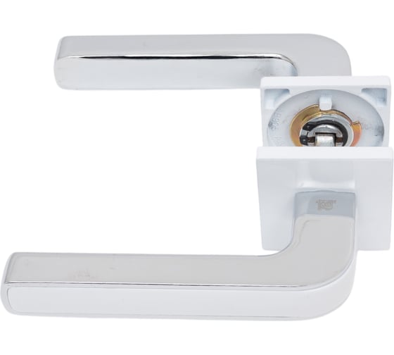 Изображение товара Дверная ручка ADDEN BAU фалевая, на квадратной накладке PIEZA S-565 WHITE белый/хром 940002024094