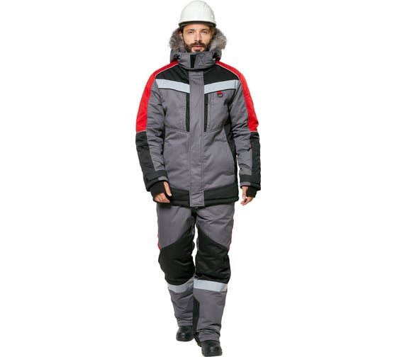 Изображение товара Костюм Эксперт Спецодежда Памир-Норд серый/черный/красный, р. 52-54, рост 170-176 6446000075879