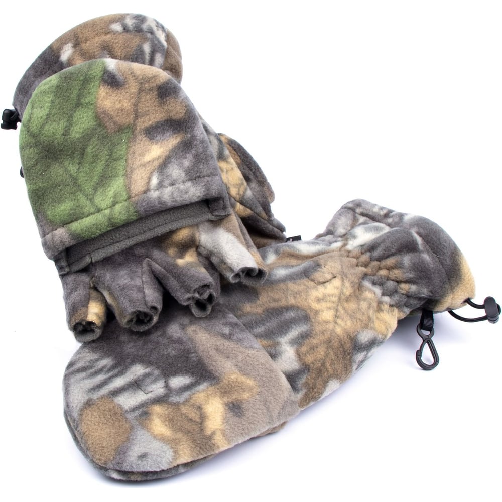 Изображение товара Перчатки Следопыт PROFI Mitten виндблок для активного отдыха камуфляж 2XL