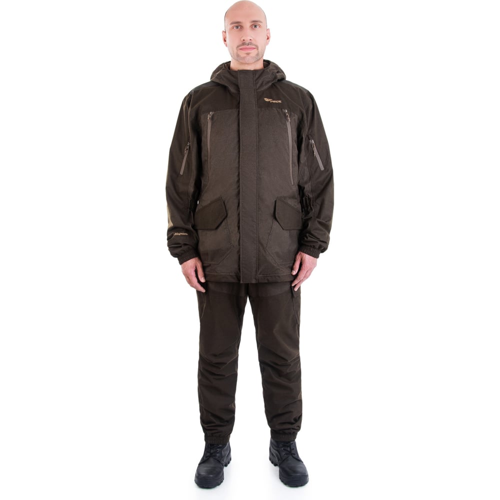 Изображение товара Костюм для охоты Pride Магнум Премиум демисезонный коричневый 44-46 рост 170-176