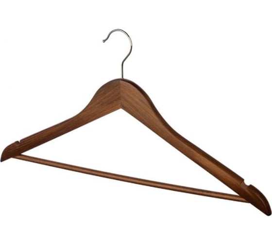 Изображение товара Вешалка деревянная с перекладиной Рыжий кот цвет темно-коричневый 107913